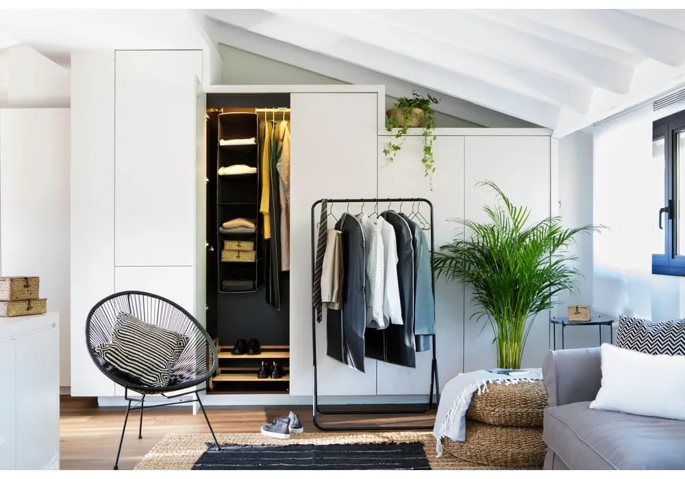 Čierny závesný organizér so 6 priehradkami Compactor Garment So