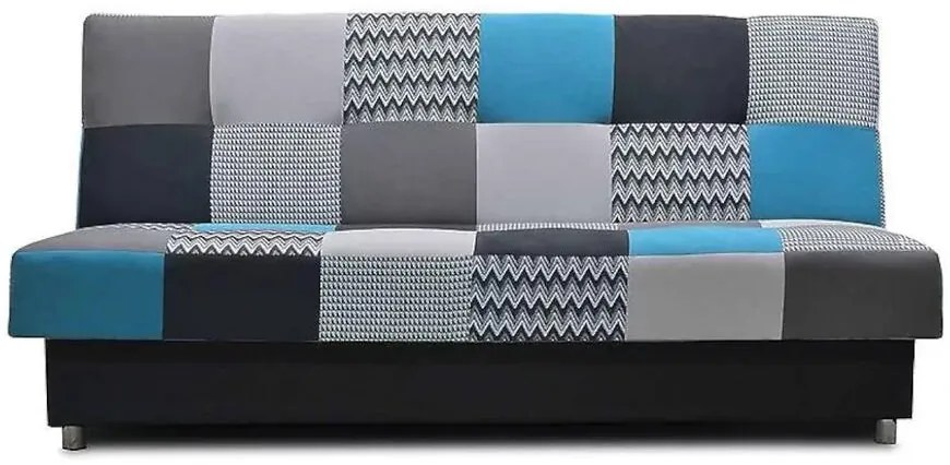 Pohovka Zigzak mix modrá