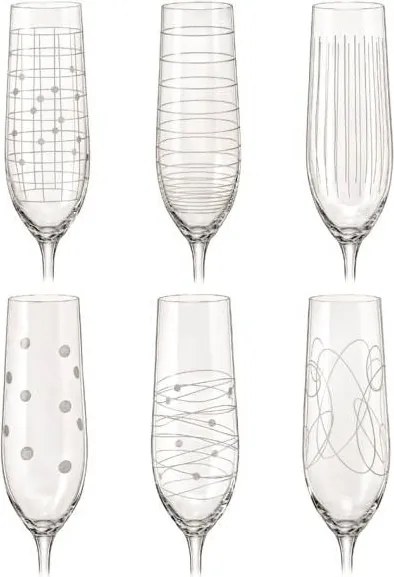 Crystalex poháre na šumivé víno VIOLA ELEMENTS 190 ml 6 ks