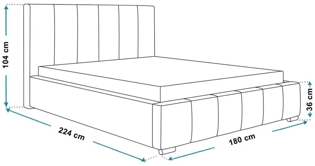 Čalúnená manželská posteľ ROSE 160 x 200
