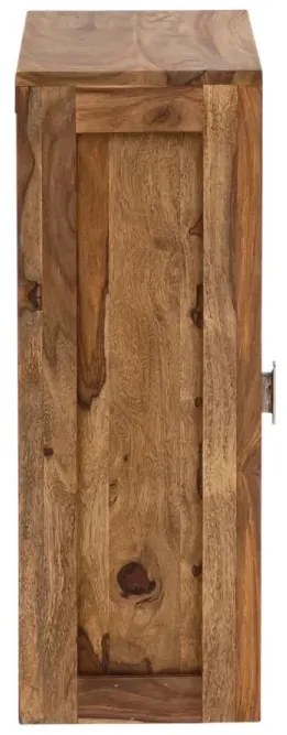 furniture-nabytek.cz - Masivní nástěnná skříňka do koupelny Lagos z palisandru, lakovaná, hnědá – 46×25×70 cm