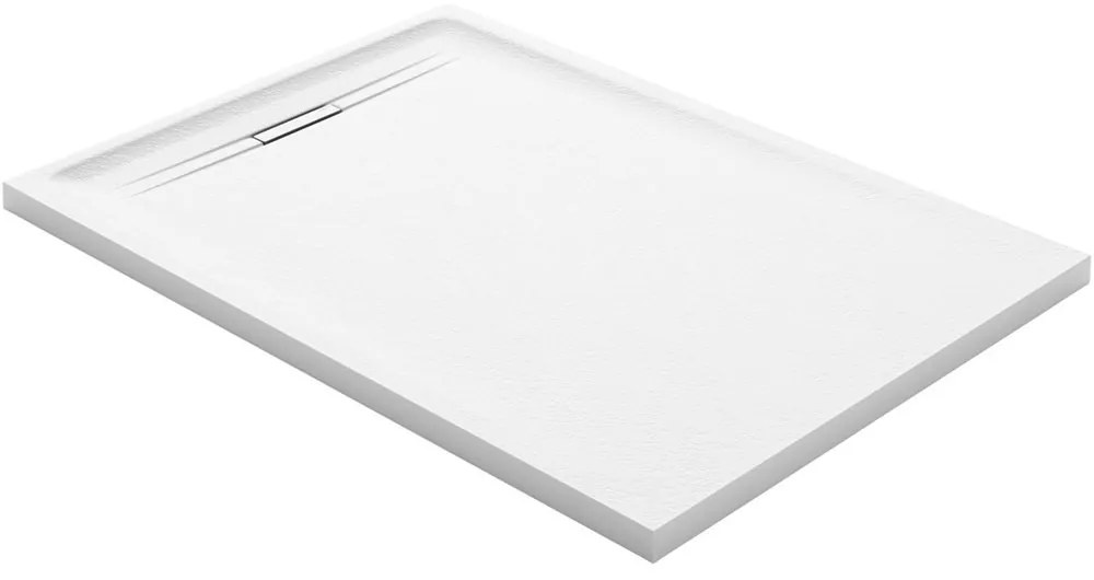 GEBERIT Sestra obdĺžniková sprchová vanička z kamennej živice, 900 x 1700 x 40 mm, protišmyk, biela/bridlicová štruktúra, 550.229.00.2