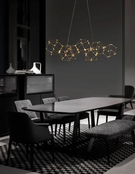 LED luster Nebula 108 zlaté