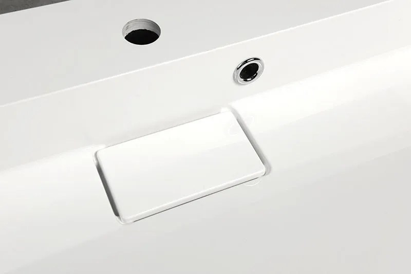 Sapho Sapho, AMUR umývadlo vrátane krytu výpuste 90x46cm, liaty mramor, biela, 55032