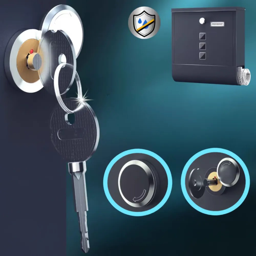 Monzana Poštová schránka s valcom na noviny POST, 30,5x10x33,5cm, antracitová