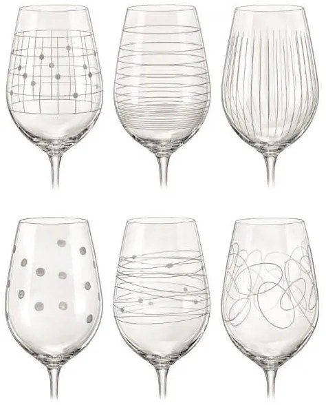 Crystalex Poháre na víno VIOLA ELEMENTS 450 ml, 6 ks