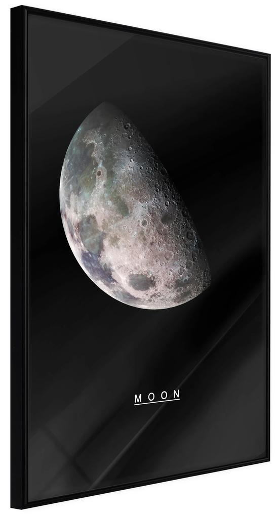 Artgeist Plagát - Moon [Poster] Veľkosť: 20x30, Verzia: Čierny rám s passe-partout