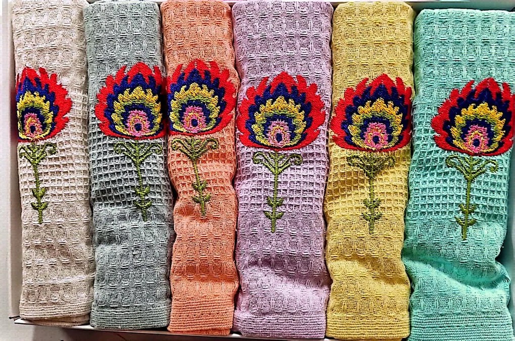 Kuchynské utierky Kvety Bavlna 6ks/40x60 cm