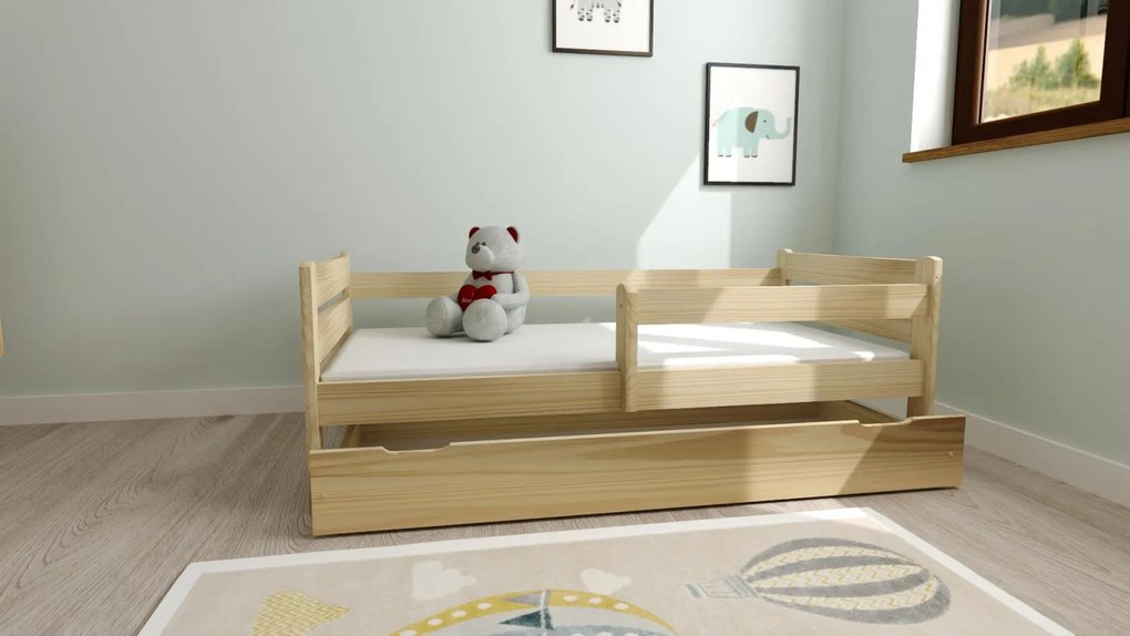 Detská posteľ z masívu borovice EDITA - 200x90 cm - prírodná