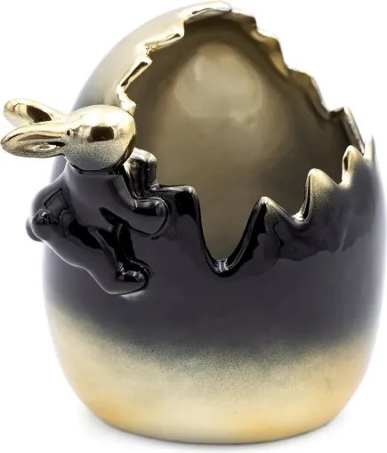 Veľkonočná dekorácia FIG 199 H čierna / zlatá (2 ks)