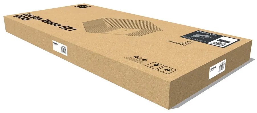 Záhradný domček G21 GRAH 483 - 340 x 142 cm, antracitový 6390091