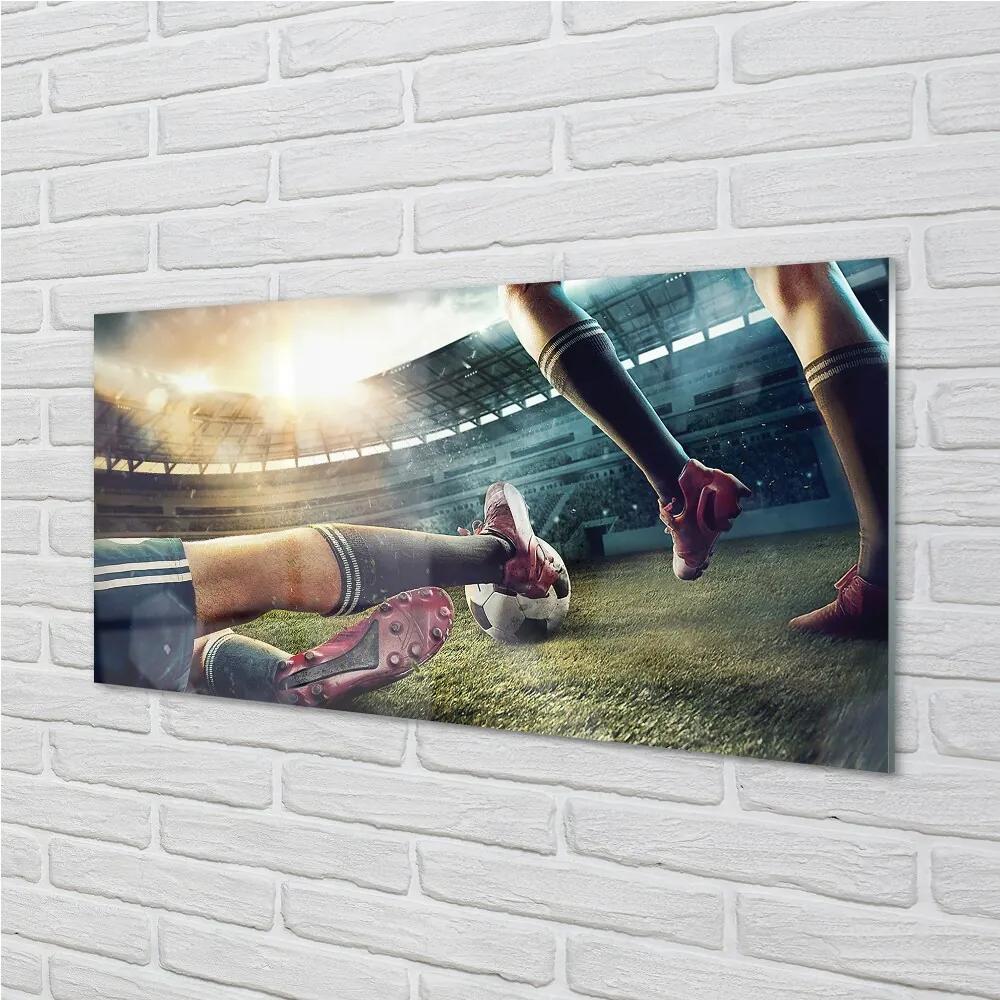 Obraz na skle Korky futbalový štadión 100x50 cm