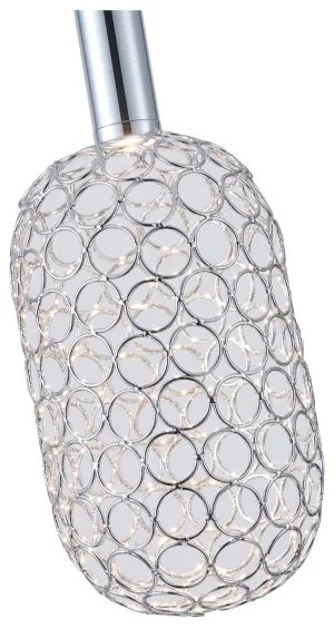 LED Luster na lanku PERFORATO LED/6,3W/230V 3000K lesklý chróm pr. 13 cm