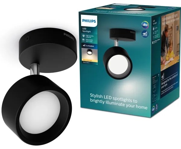 Philips - LED Bodové svietidlo BRACIA LED/5,5W/230V čierna