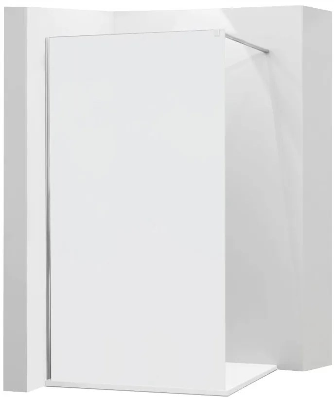 Mexen Kioto, sprchová zástena typu WALK-IN 140x200 cm, 8mm sklo s efektom námrazy, 800-140-000-00-30