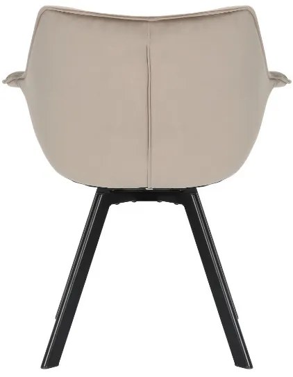 Dizajnová otočná stolička Kiara šampanský zamat