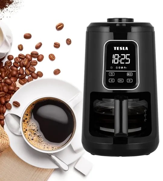 TESLA Electronics - Kávovar s mlynčekom 2v1 900W/230V