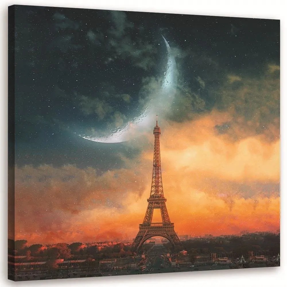 Gario Obraz na plátne Noc a mesiac v Paríži - Rokibul Hasan Rozmery: 60 x 60 cm