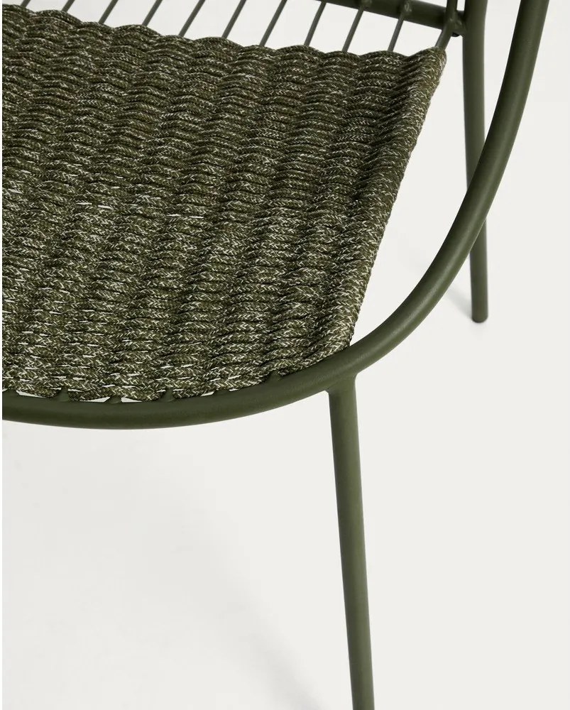 Tmavozelená záhradná stolička Atrani – Kave Home