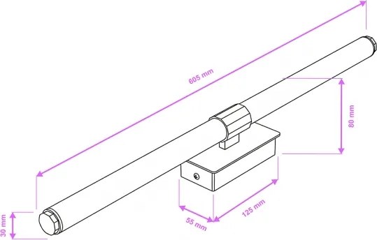 Brilagi - LED Kúpeľňové osvetlenie zrkadla DIANA LED/10W/230V IP44 čierna