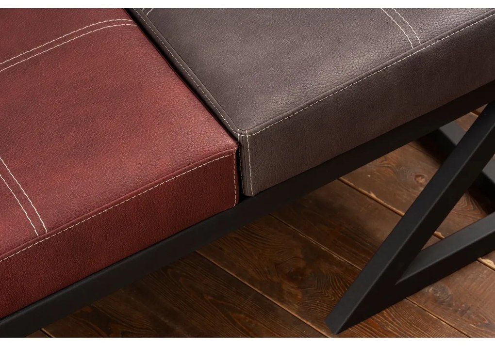 Taburet BRDA 92 cm burgundská červená/antracit