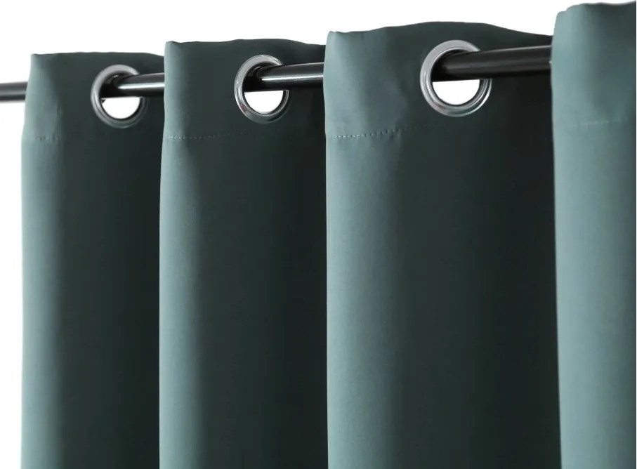 Modrozelený záves OXFORD 140x250 cm Zavesenie: Kovové krúžky