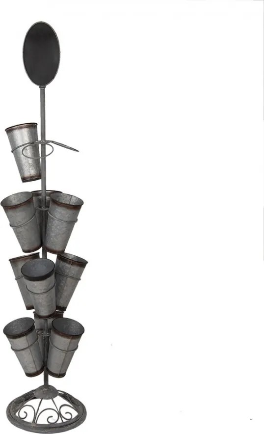 Plant Holder ? 36x165 Cm Grey Brown Metal - ? 36*165 cm
