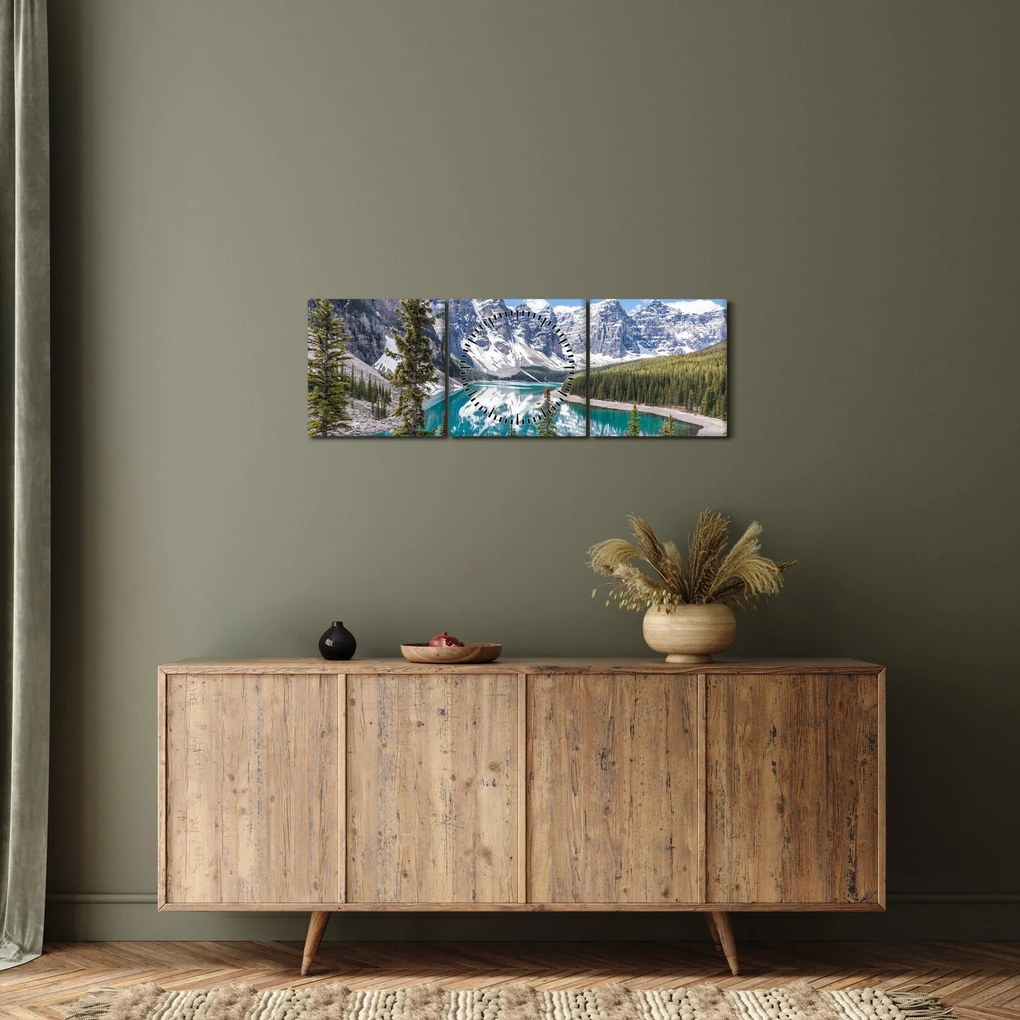 Obraz - Národný park Banff (s hodinami) (90x30 cm)