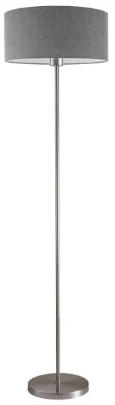 LED stojacia lampa TUNJA 1xE27/20W/230V, priemer 38 cm, matný chróm/šedá