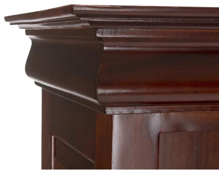 furniture-nabytek.cz - Masívna knižnica Cambridge III z mahagónu, lakovaná, hnedá – 90×40×182 cm