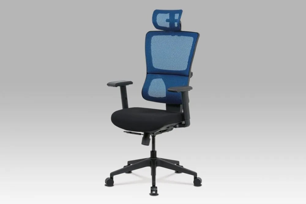 Kancelárská stolička KA-M04 BLUE čierná / modrá Autronic