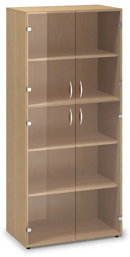 Vysoká skriňa ProOffice 80 x 45,8 x 178 cm, buk
