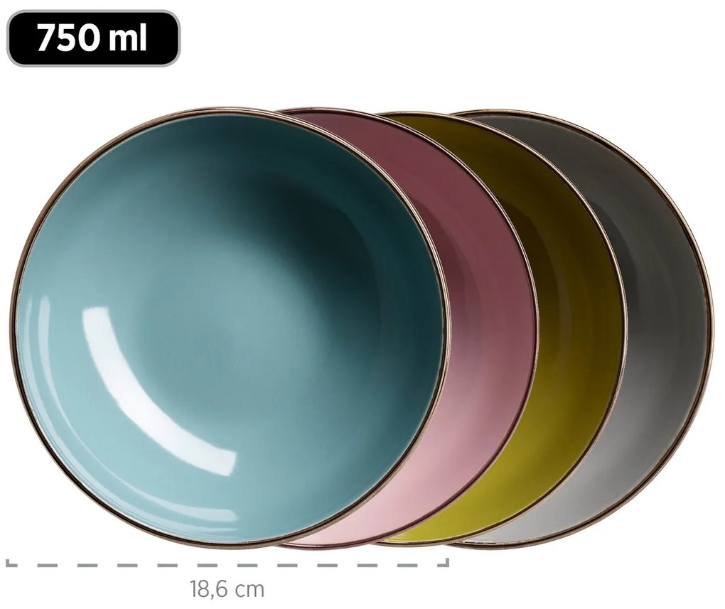 Mäser 16-dielna jedálenská súprava Metallic RIM Pastel