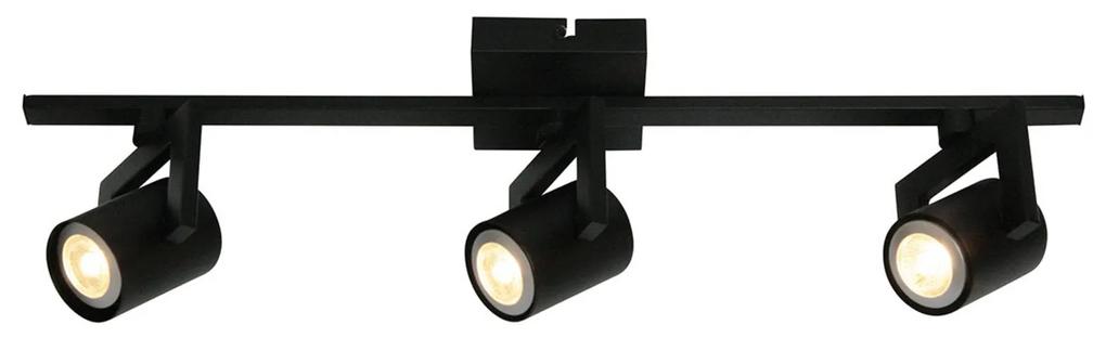 Moderné svietidlo ValvoLED, čierne, 3-plameňové