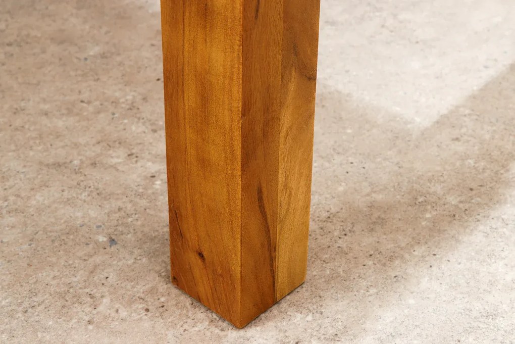 Rozkladací jedálenský stôl 120‑200 cm akáciové medové prírodné drevo