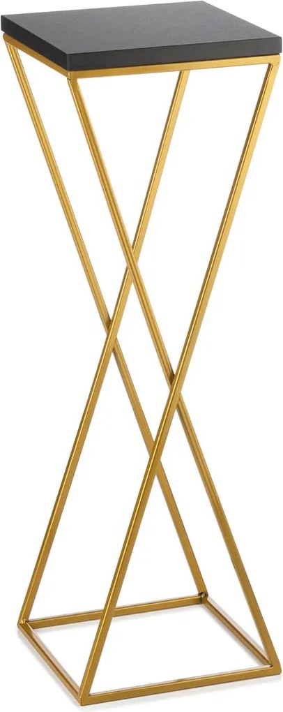 STOJAN NA KVETINÁČ LOFT6 70X24X24 CM ZLATÁ/ČIERNA