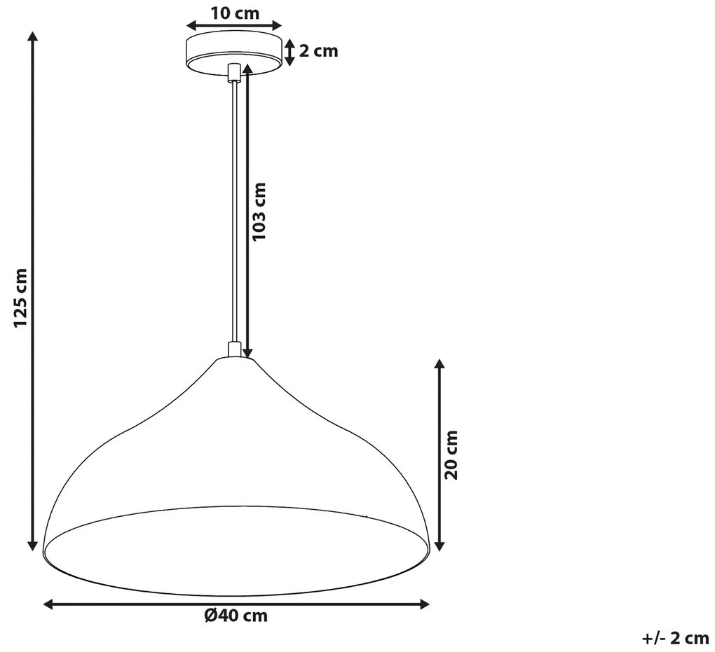 Medená závesná stropná lampa ISKAR Beliani