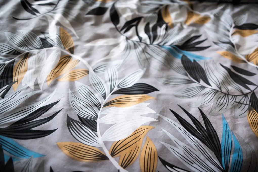 3 dielne obliečky bavlnené Silver breeze 200x140cm+90x70cm TiaHome
