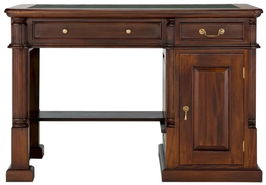 furniture-nabytek.cz - Masívny písací stôl Cambridge z mahagónu, lakovaný, hnedý – 120×60×80 cm