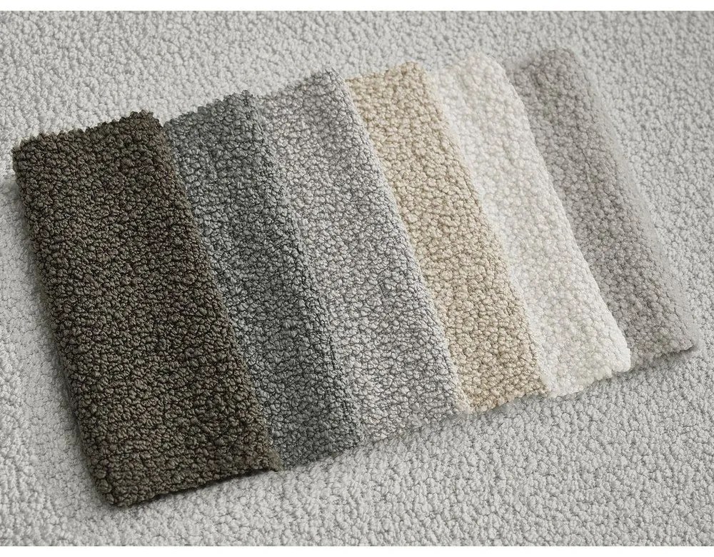 Svetlosivá rohová pohovka z textílie buklé (pravý roh/s leňoškou) Leonore – Bobochic Paris