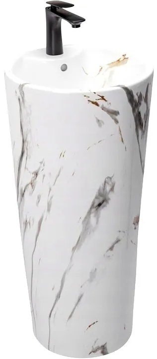 Rea Blanka voľne-stojace umývadlo, 84 x 40 cm, Marble imitácia kameňa, REA-U8704