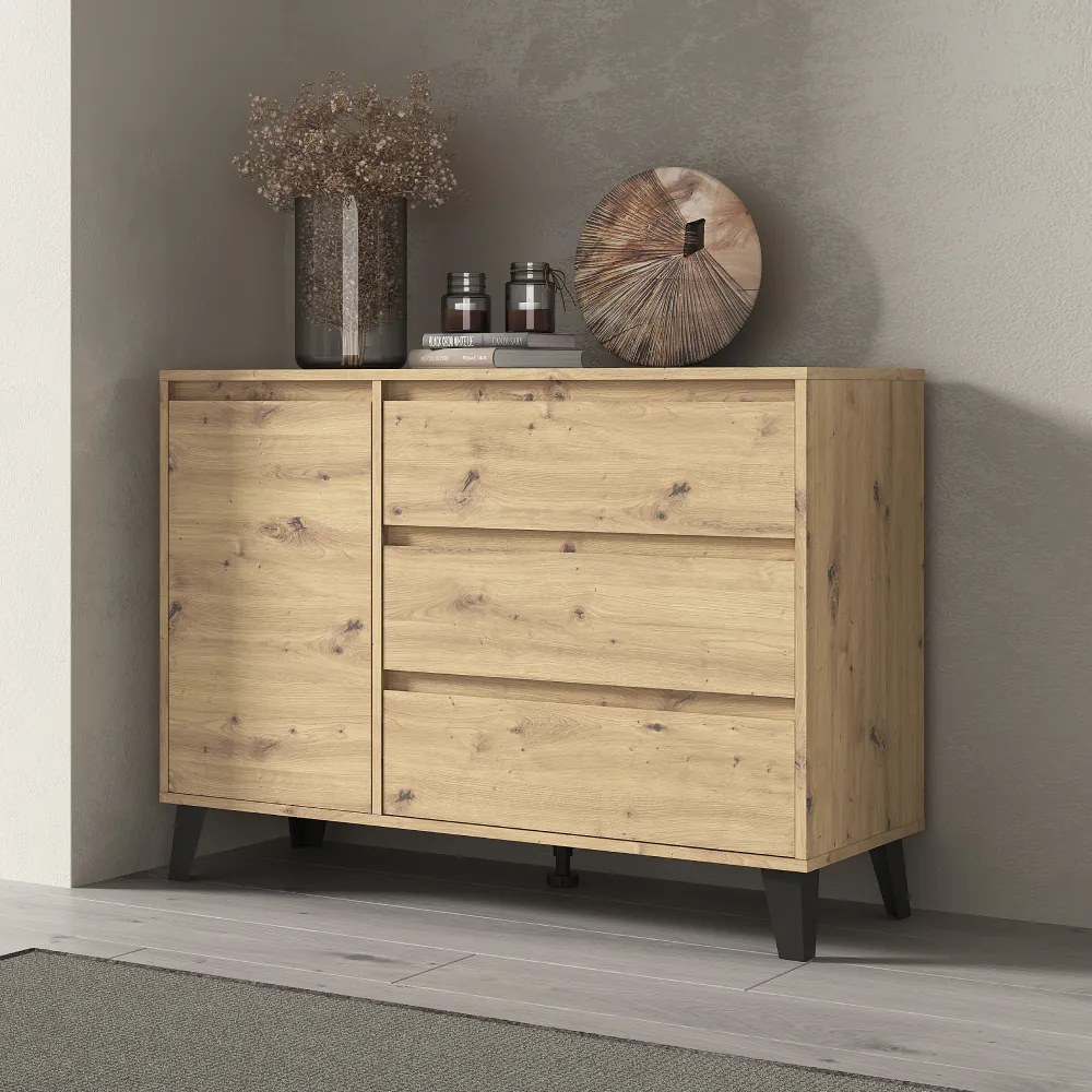 Komoda BOGAN 1D3S, dub artisan