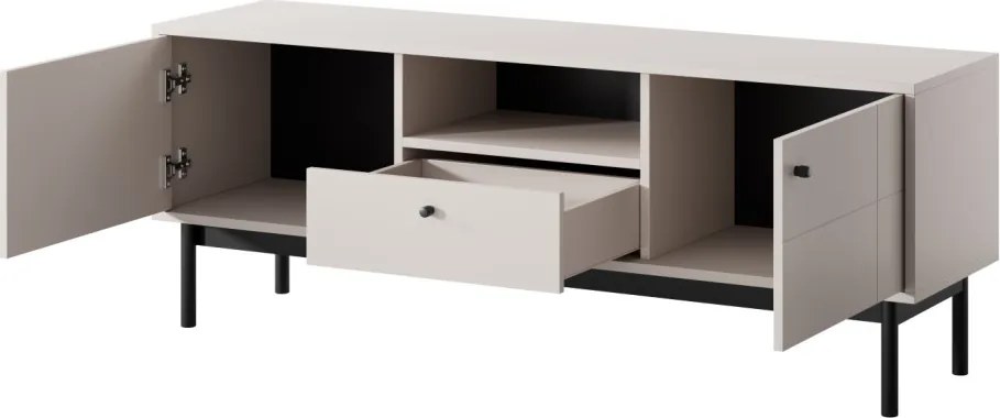 TV skrinka Japandi, 154 cm, béžová kašmír
