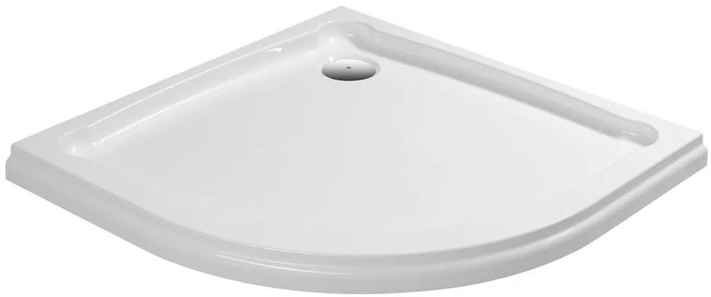 Gelco, HERA sprchová vanička z liateho mramoru, štvrťkruh, 90 x 90 x 7,5 cm, R550, GH559