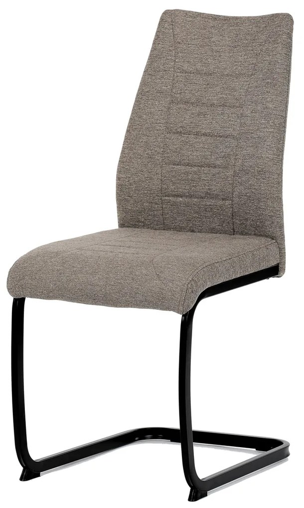 Autronic - Židle jídelní, béžová látka, černé kovové nohy - DCL-438 BR2
