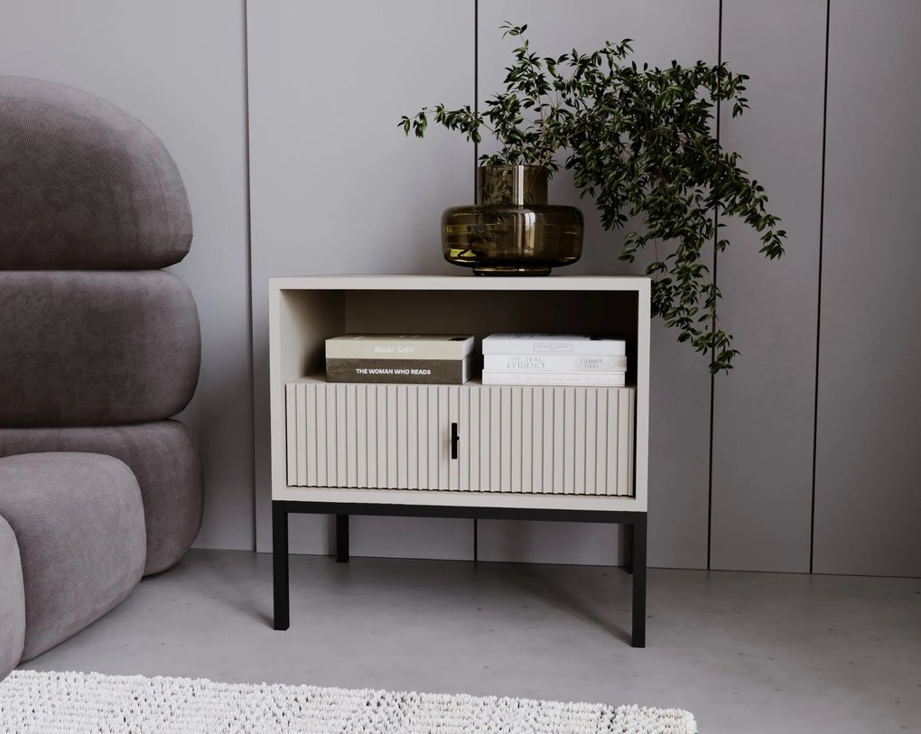 Noční stolek Maggiore 53,9 cm kašmír/černý