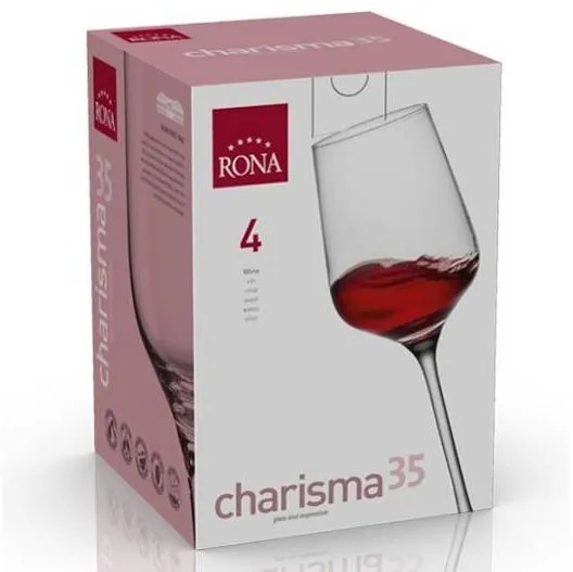 Rona Poháre na víno CHARISMA 350 ml, 4 ks