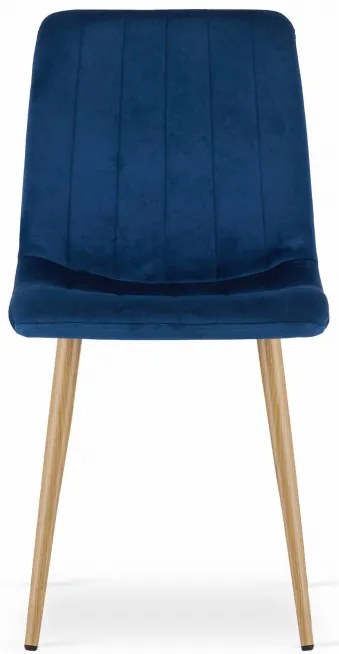Set štyroch jedálenských stoličiek LAVA zamatové granátové / drevené nohy (4 ks)