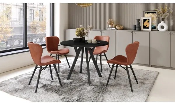 Rozkladací jedálenský stôl ARTUR čierny