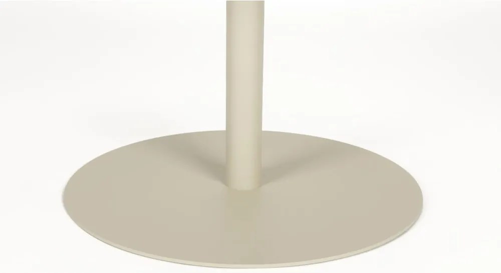 Krémový oceľový okrúhly konferenčný stolík ø 60 cm Snow – Zuiver